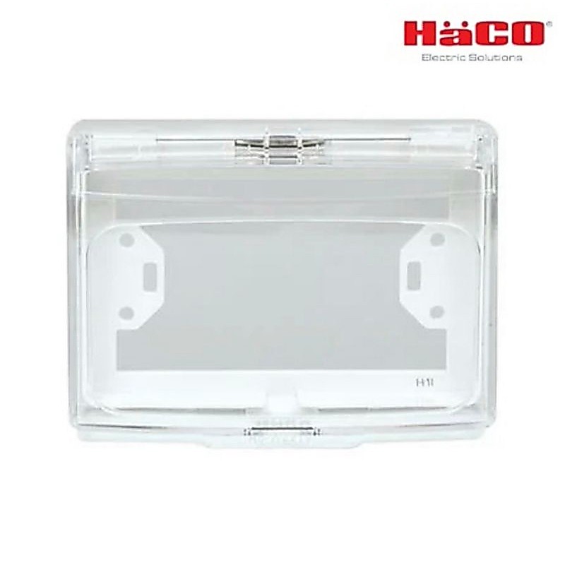 Haco หน้ากากกันน้ำ 3 ช่อง รุ่น A8-W221V สีใส WATERPROOF PLATES 3-SPACE HACO A8-W221V CLEAR