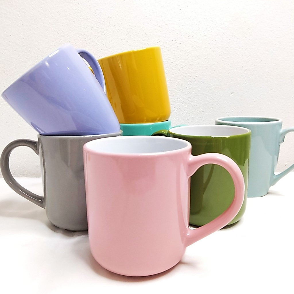 แก้ว แก้วเซรามิค 450-550ml. mug แก้วน้ำ  แก้วน่ารัก มี 6 สี มินิมอล เข้าไมโครเวฟได้