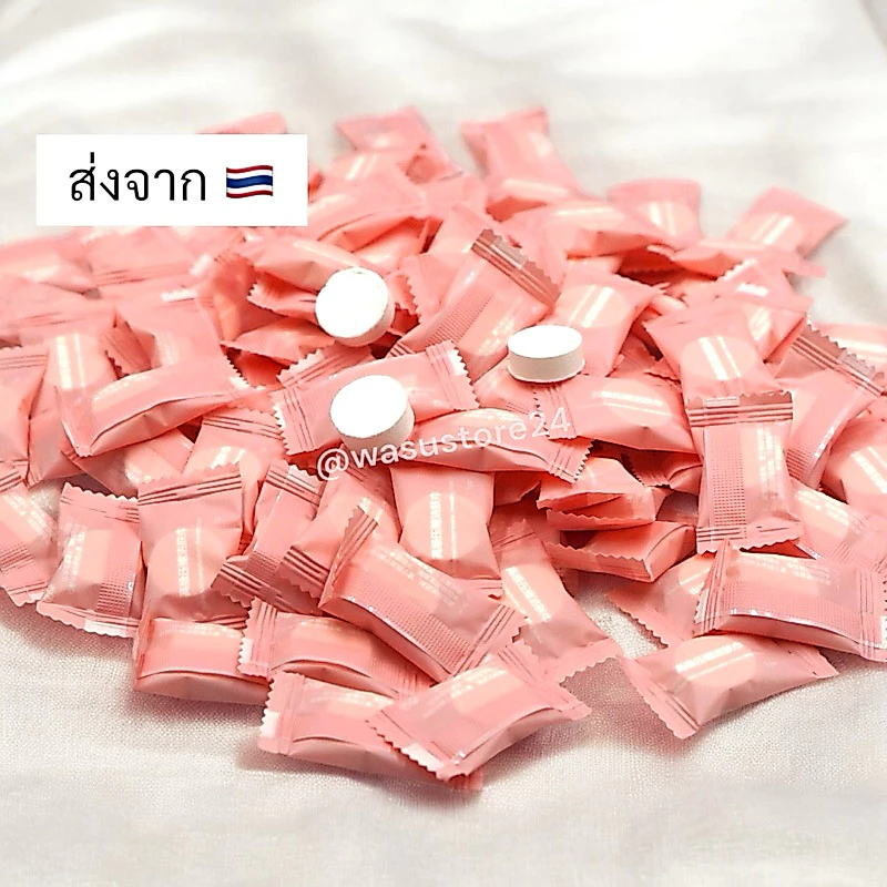 🔥พร้อมส่ง ใน 🇹🇭🔥 wasu.store24 WS032 ผ้าขนหนูอัดเม็ด Cotton ทิชชู่อัดเม็ด แบบใช้แล้วทิ้ง 22x20cm