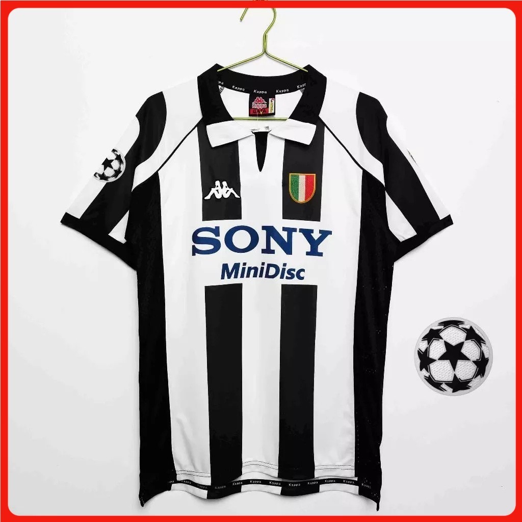 1997/98 Juventus Retro Edition เสื้อแข่งฟุตบอลแขนสั้นผู้ชาย