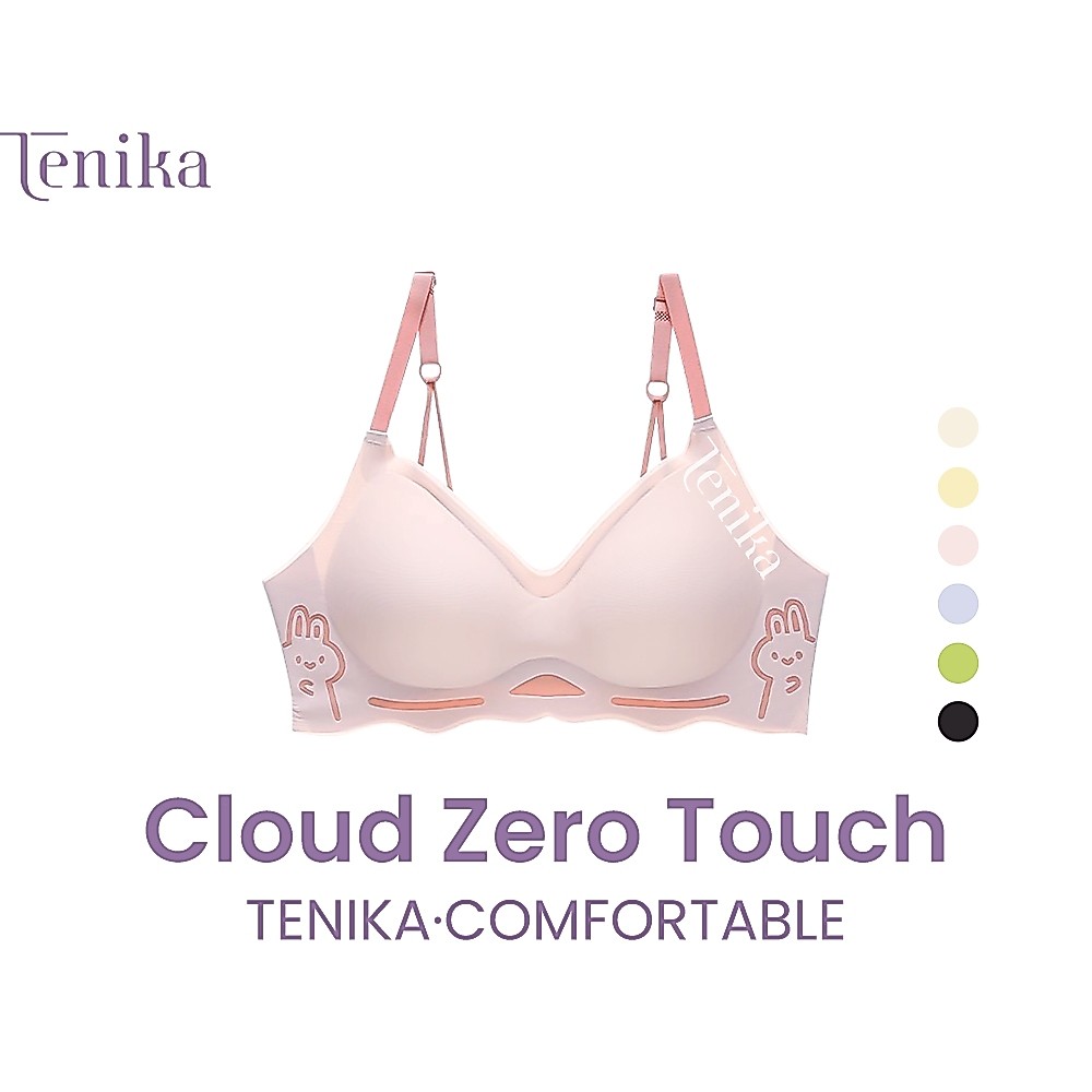 TENIKA  เจลลี่บรา ชุดชั้นในผู้หญิงดันทรง ยืดหยุ่น บราไร้ขอบ braไร้ตะเข็บไม่ระคายเคืองผิว bra-077
