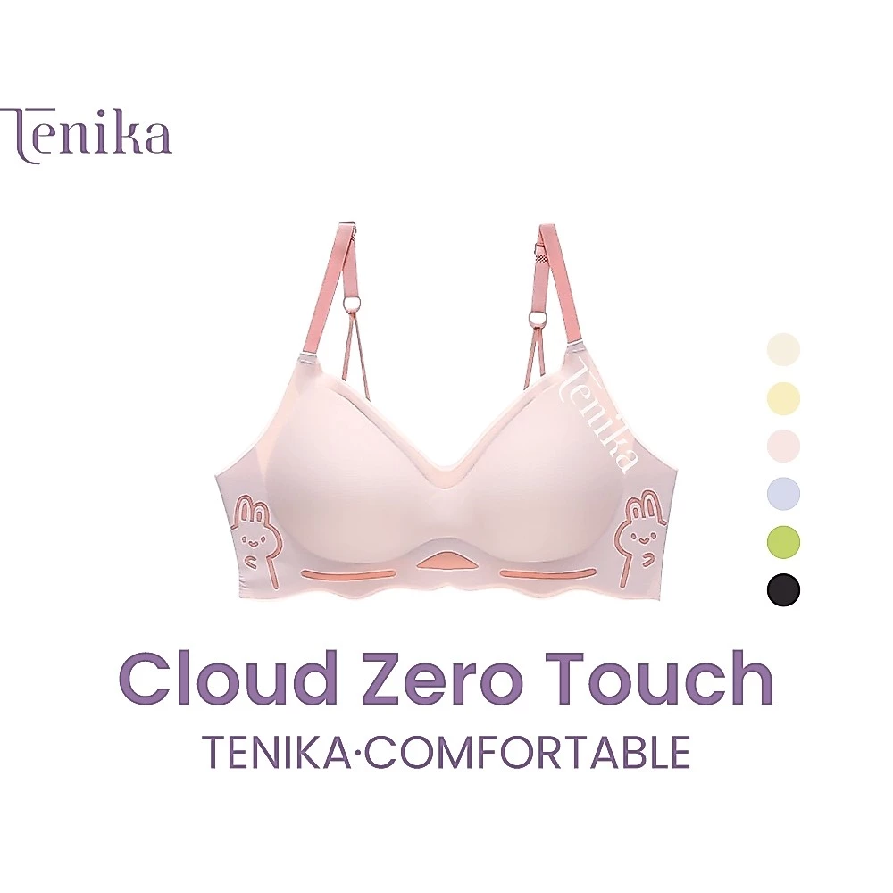 TENIKA เจลลี่บรา ชุดชั้นในผู้หญิงดันทรง ยืดหยุ่น บราไร้ขอบ braไร้ตะเข็บไม่ระคายเคืองผิว bra-077