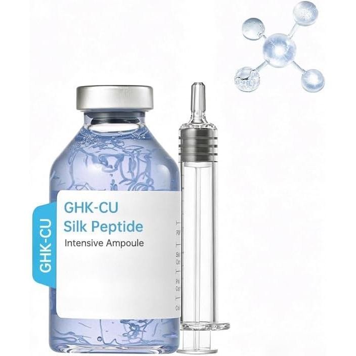 GHK-CU Copper Silk Peptide Intensive Ampoule, เซรั่มซ่อมแซมต่อต้านริ้วรอยพร้อมคอลลาเจนและหลายเปปไทด์