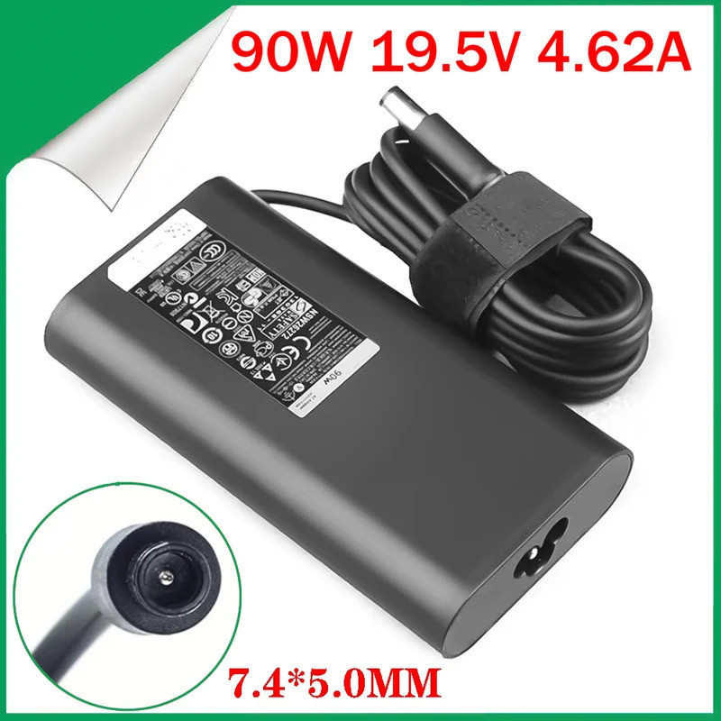 19.5V 4.62A 90W แล็ปท็อปอะแดปเตอร์ AC Charger สําหรับ DELL 14R 15R 552 7520 14Z 17R 5720 E6400 E7440
