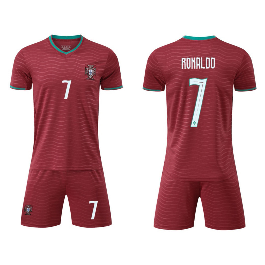2026 โปรตุเกสโฮม เบอร์ 7เจอร์ซีย์ทีมชาติเสื้อฟุตบอลผู้ใหญ่เด็กย์ขนาด14-3เอ็กแอล