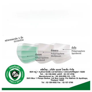 G SURE MASK หน้ากากอนามัย หนา 3 ชั้น (1กล่อง 50 ชิ้น)