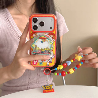 Anime Magnetic Chain Stand Full Cover Case สําหรับ iPhone 14/15/16/17 Pro Max, ผู้หญิงการ์ตูน Shell
