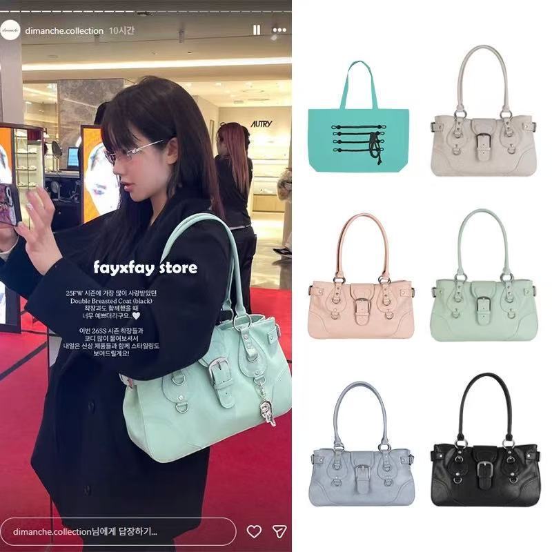 Dimanche Korean-style American retro versatile biker bag for women, handbag and shoulder bag
