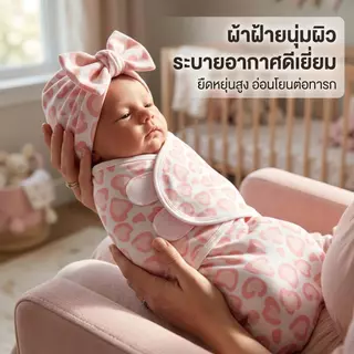 【กรุงเทพจัดส่งสินค้า】ผ้าฝ้าย100% ทารกแรกเกิดผ้าห่อตัวสำเร็จรูป ถุงนอนเด็กแรกเกิด ผ้าห่อตัวเด็ก ผ้าห่มเด็กทารก พร้อมหมวก