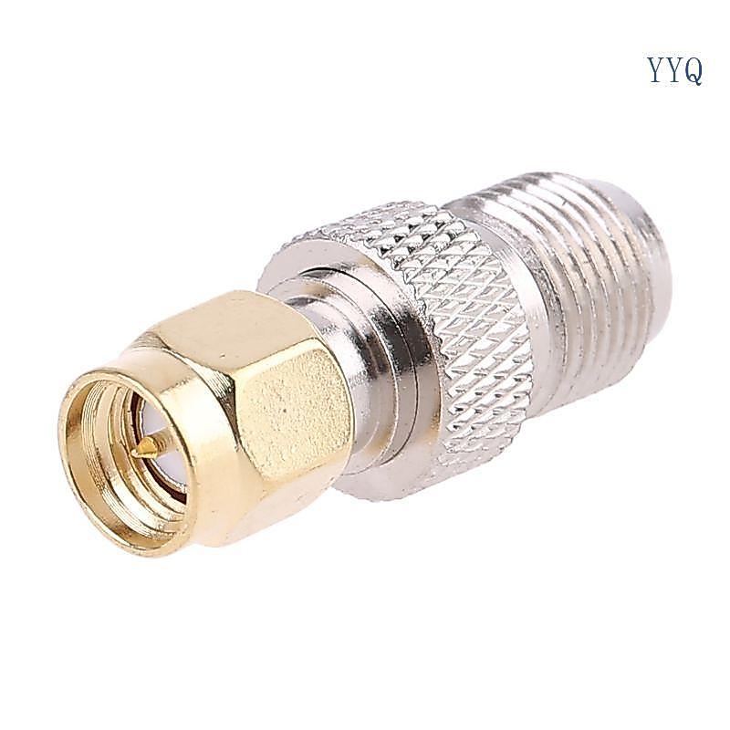 YYQ SMA Female To Type F Female Plug Straight RF Coaxial Adapter Connector Converter