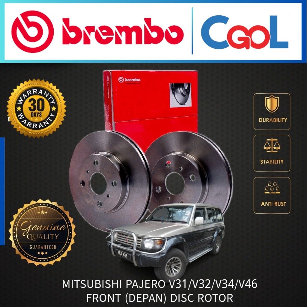 MITSUBISHI PAJERO V31 / V32 / V34 / V46 ดิสก์เบรกหน้า BREMBO