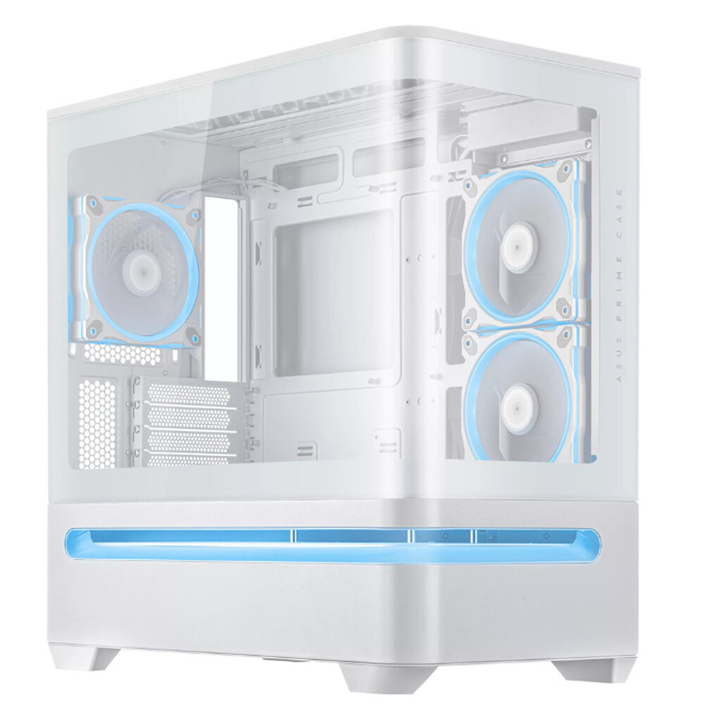 Case ASUS Prime AP202 ARGB White m-ATX/iTX Curved Tempered Glass Mini-Tower