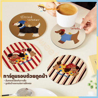 SWEETYBAYI แผ่นรองแก้ว แผ่นซิลิโคนกันร้อน พื้นยาง PVC ที่รอง…