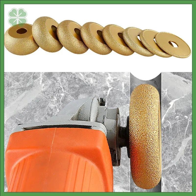 75 มม.หิน Edging ล้อบดล้อโรมัน Slotted หินแกรนิตหินอ่อน Brazed เพชรเครื่องบดมุมหัวบด