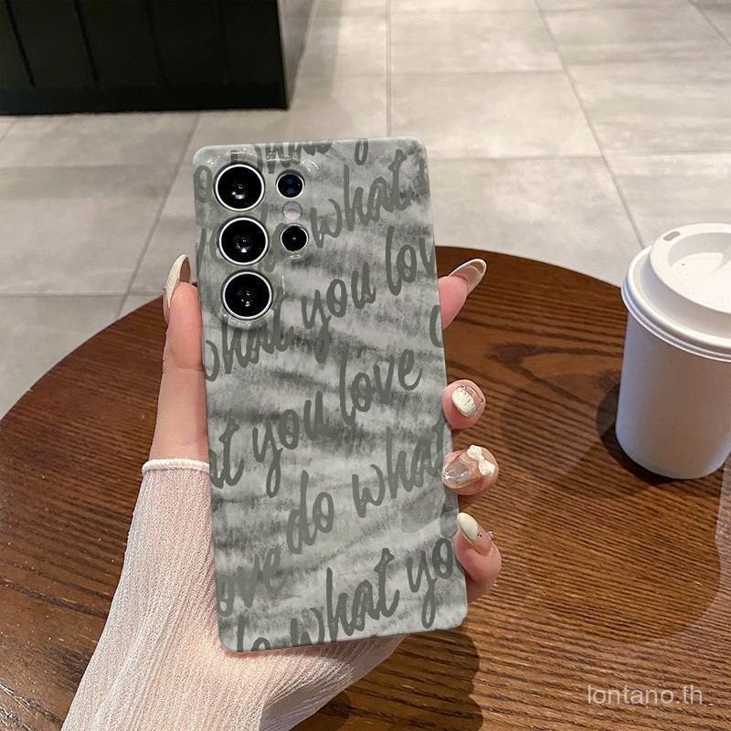 รูปแบบซีเมนต์ภาษาอังกฤษที่ไม่ซ้ํากัน Niche Creative สไตล์ใหม่ Frosted Hard Case เหมาะสําหรับ Samsung