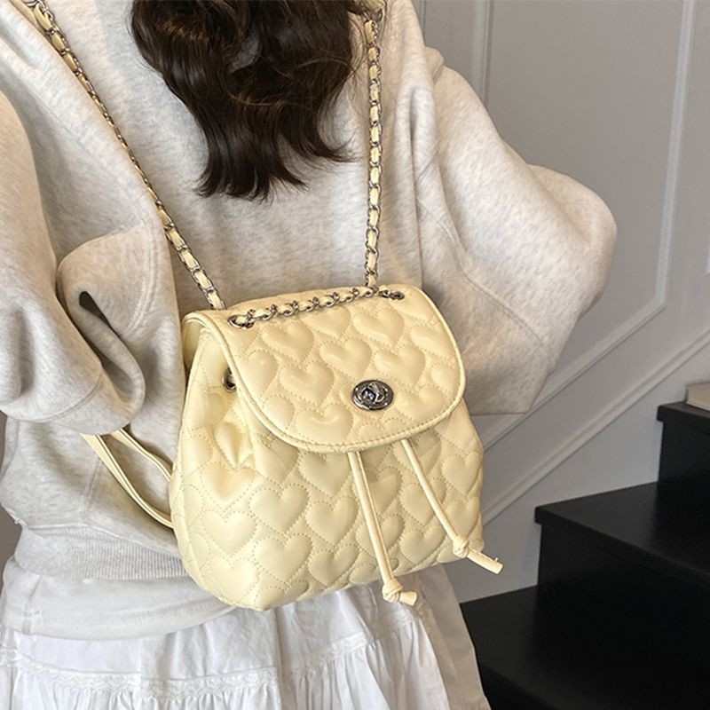 链双条包女时尚小众韩版 Arcade头潮水桶包书包高腰带包เชนกระเป๋าเป้สะพายหลังแฟชั่นผู้หญิงขนาดเล็กเกาหลี Street Fashion3x7z.my