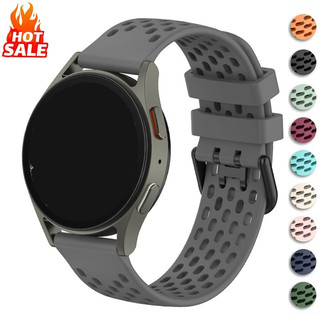 18 มม.20 มม.22 มม.ซิลิโคนสําหรับ Samsung Galaxy Watch 7 6 5 4 สาย Breathable Double Breasted สําหรับ Redmi Watch 5 Active/Lite สายรัดข้อมือ