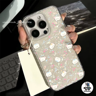 สำหรับ เคสไอโฟน11 เคส แมวน่ารัก ลายเปลือกหอย For IPhone 13 16 14 12 11 15 Pro Max XR XS X Max 7 8 16 Plus SEเคสไอโฟนสวยๆ