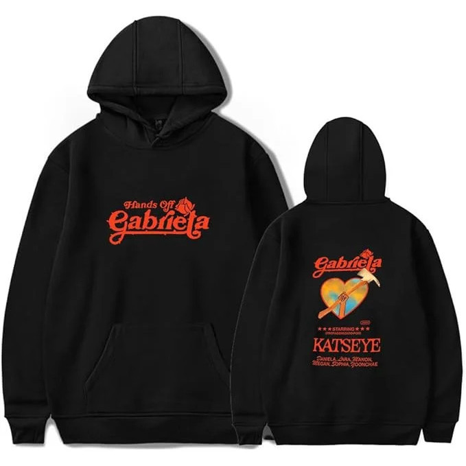 Unisex Katseye Merch Gabriela Singles Hoodie Fashion for Men and Women Casual Long Sleeve Sweatshirt