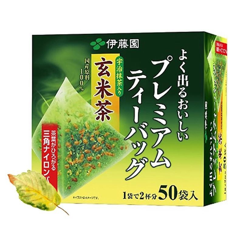 8-30-23ITOEN Ito Garden สามเหลี่ยมถุงชา Uji Matcha ในชาข้าวกล้องชาเขียวข้าวบาร์เลย์ชา 50 ถุง