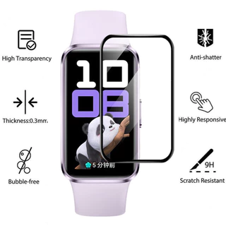 ฟิล์มแก้วนิรภัย 9D for Huawei Band 11/Pro 10 9 8 7 อุปกรณ์ป้องกันหน้าจออ่อน for Smartwatch Huawei Band 10 9 8 7 NFC