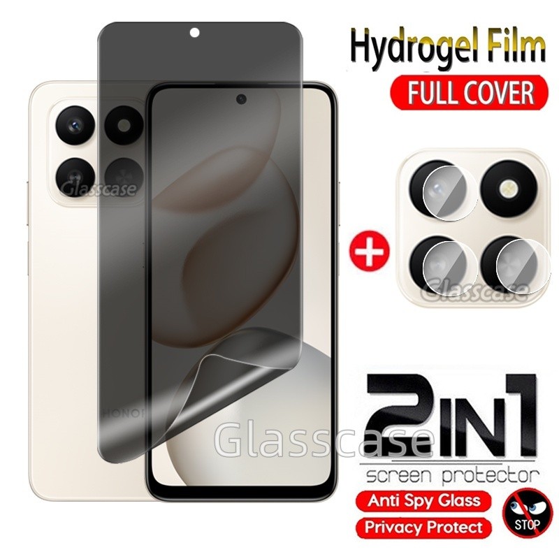 2 IN 1 หน้าจอความเป็นส่วนตัว Soft Hydrogel ฟิล์มสําหรับ Honor X7d X7c X6c X6b X6a HonorX7d X7 d Hono