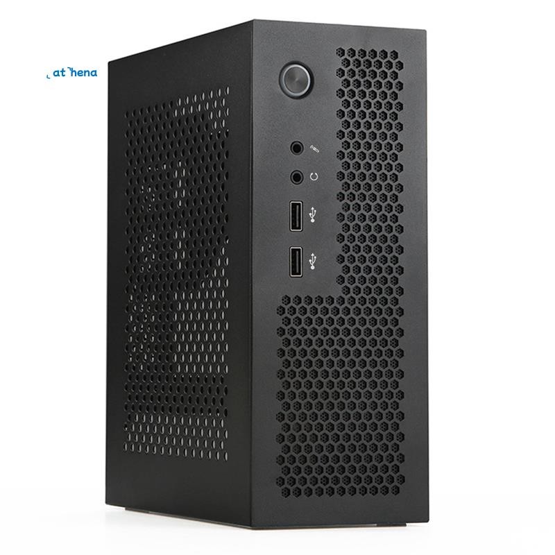 athena55A09 HTPC คอมพิวเตอร์ Mini ITX Gaming PC แชสซีเดสก์ท็อปแชสซี USB2.0 คอมพิวเตอร์กรณีคอมพิวเตอร