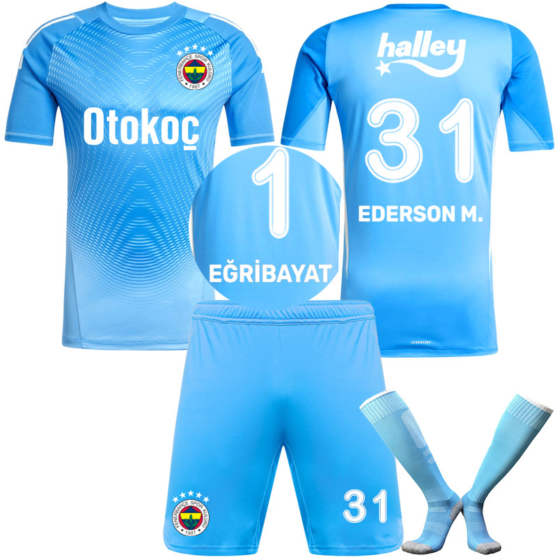 ชุดแขนสั้นผู้รักษาประตู Ederson Blue โดย Egribayat
