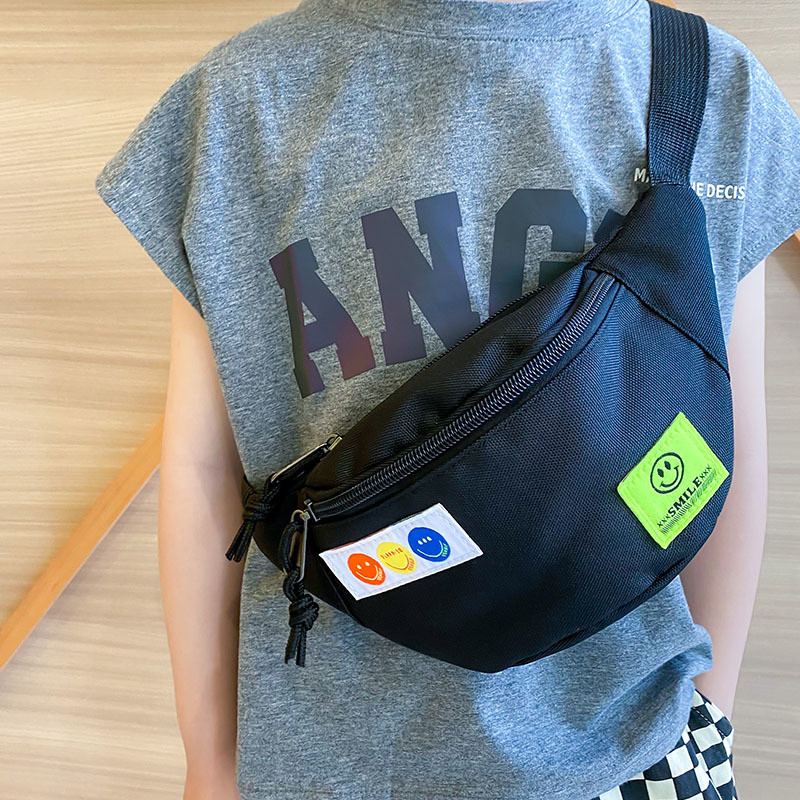 กระเป๋าคาดเอวสไตล์เกาหลีสำหรับเด็กชาย แบบ All-Match Travel Messenger สำหรับพักผ่อนกลางแจ้ง