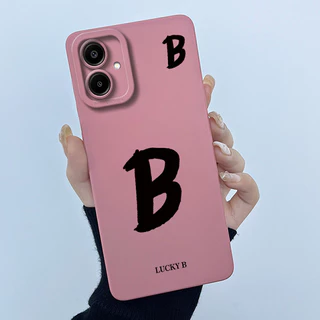 สําหรับ Samsung Galaxy A06 5G กรณี Lucky จดหมายเริ่มต้นซิลิโคนนุ่มกันชนโทรศัพท์สําหรับ Samsung A06 A 06 SM-A066B A066M ปลอก