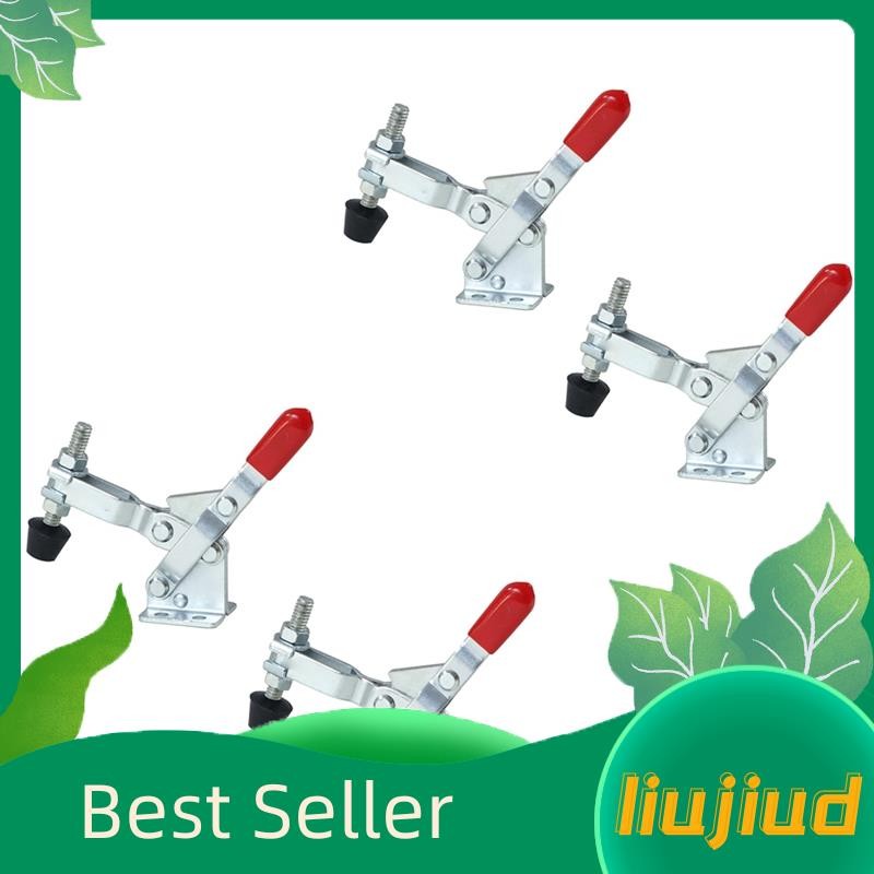 liujiud.th4PCS แนวตั้ง Quick-Release Toggle Clamp 102B - 220 ความจุในการถือ W ปลายความดันยางใช้งานง่