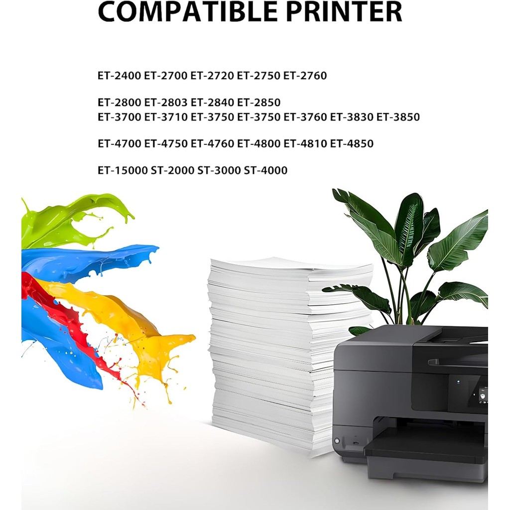 BK CY หมึกเติมใช้งานร่วมกับ Epson 502 หมึกเติมขวดสําหรับ Ecotank ET-2760 ET-4760 ET-3760 ET-3850 ET-