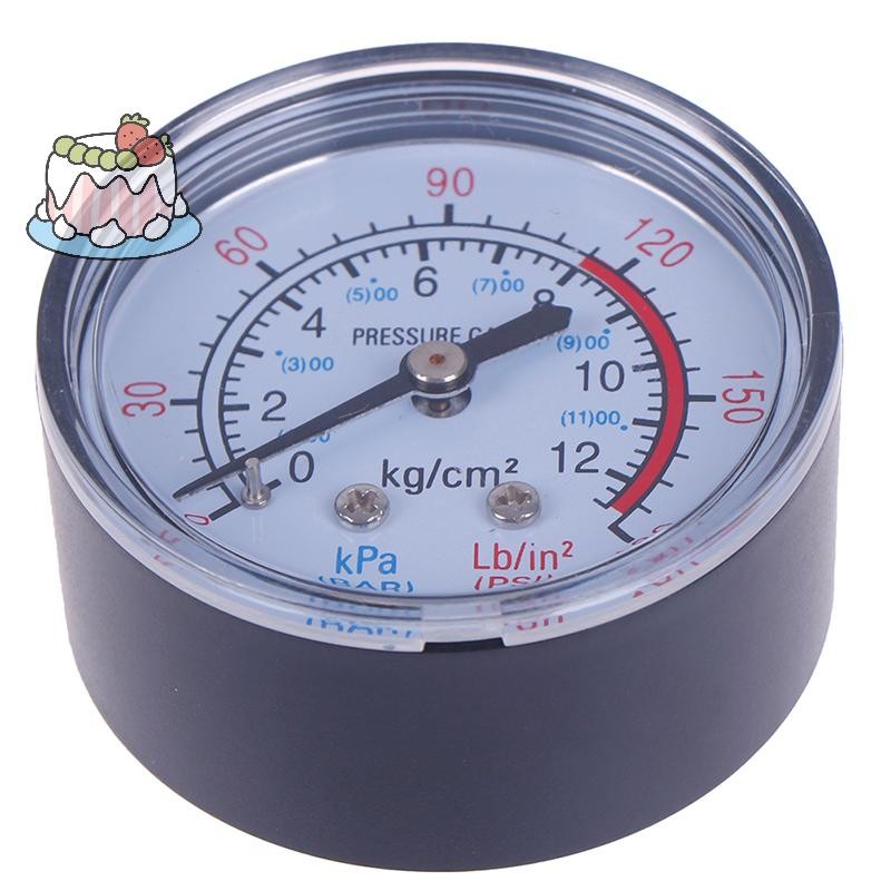 [Sep] เกจวัดความดันอากาศบาร์ 13 มม. 1/4 bsp thread double scale for airpressor [COD]
