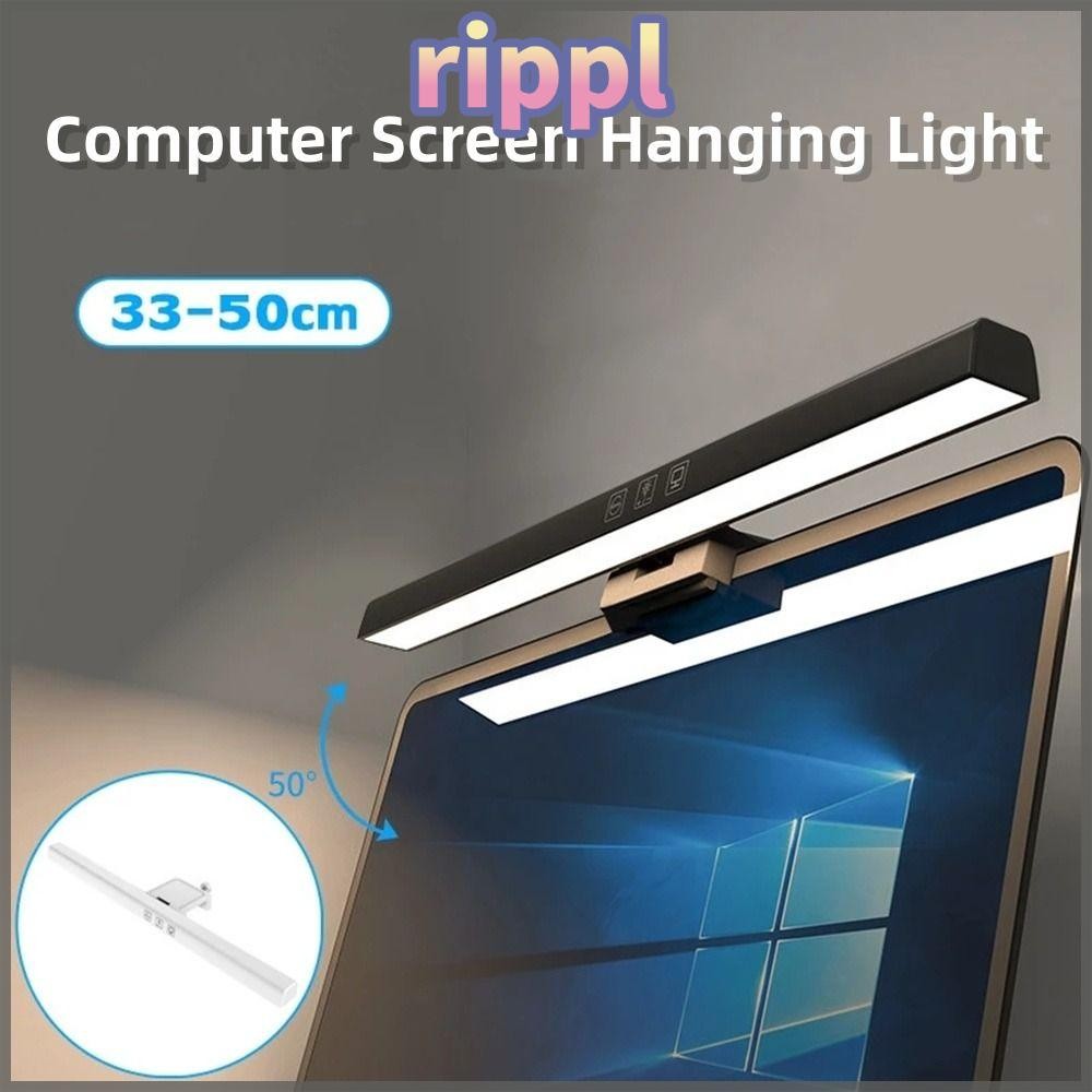 RIPPL ไฟแขวนหน้าจอคอมพิวเตอร์, USB C-type สําหรับหน้าจอพีซี โคมไฟตั้งโต๊ะ LED, โคมไฟอ่านหนังสือป้องกันดวงตาสํานักงานและโรงเรียน