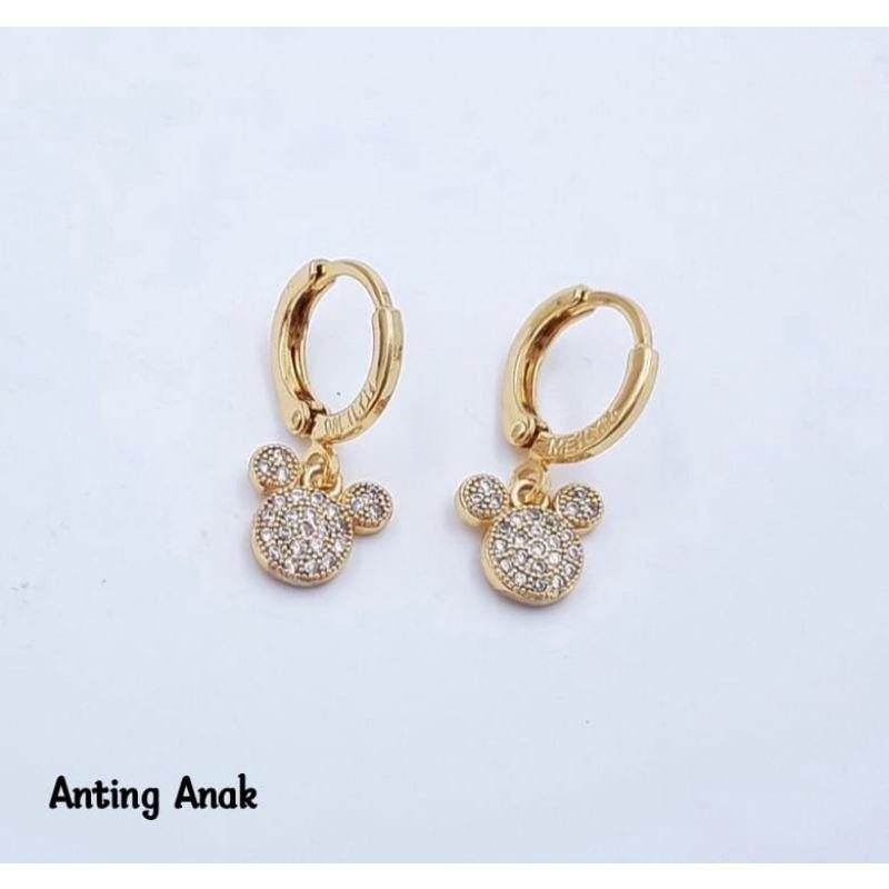 ต่างหูเด็กผู้หญิง Mikey Mouse ต่างหู Xuping