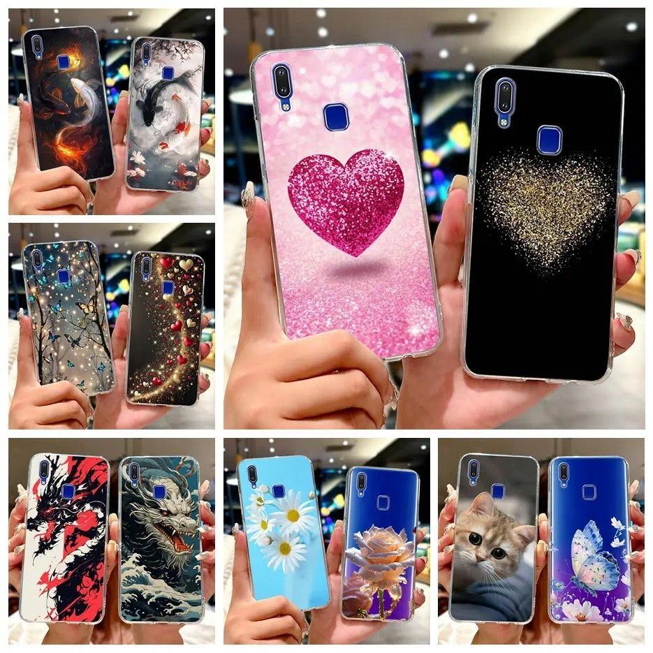 สําหรับ Vivo Y91 Y91i Y93 Y95 กรณีน่ารักหัวใจรักทาสีซิลิโคนอ่อนนุ่มเคสโทรศัพท์สําหรับ Vivo Y93 Y 91 
