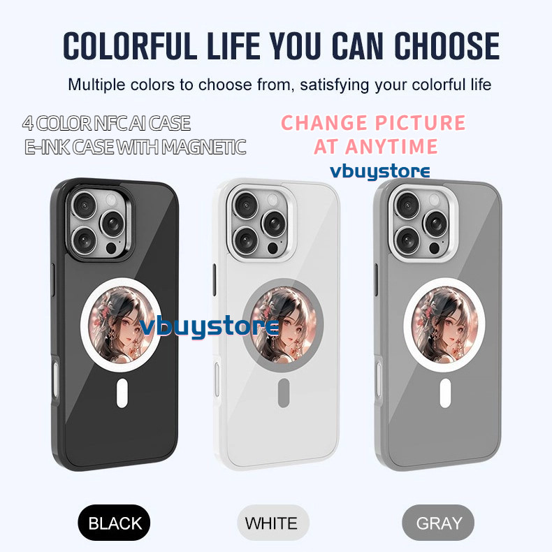 NFC AI กรณี Nfc สําหรับ Iphone พร้อมแม่เหล็กปรับแต่ง DIY ฝาครอบความละเอียดสูงโปรเจคเตอร์เคสโทรศัพท์พ