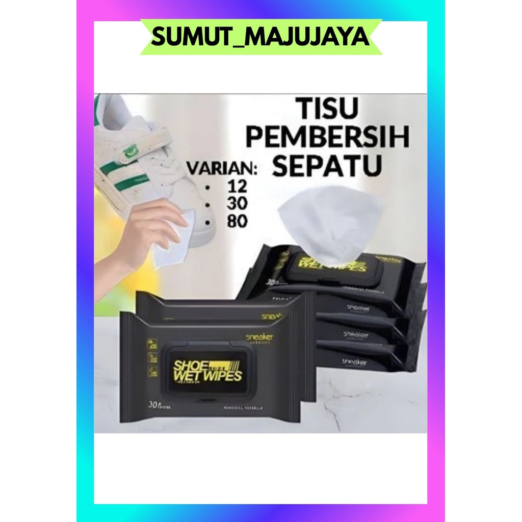 SMJ TISSUE SHOE SHINE WIPES 30s / WET TISSUE สําหรับรองเท้าทําความสะอาด, รองเท้าแตะ, รองเท้าผ้าใบ, ก