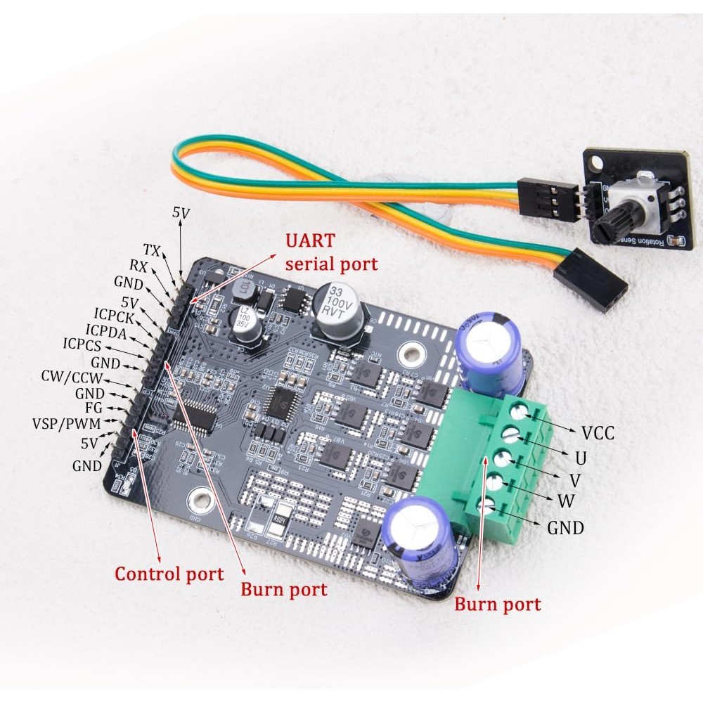 1 ชิ้น SNR8503M สามเฟส DC Brushless มอเตอร์ Controller High-Power 1600W PWM Driver สําหรับไม่มี Hall