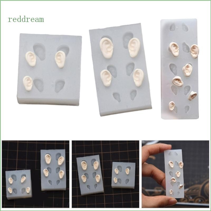 Cute Doll Ear Silicone Mold for DIY Pottery Clay  Unique Ears Resin Mould