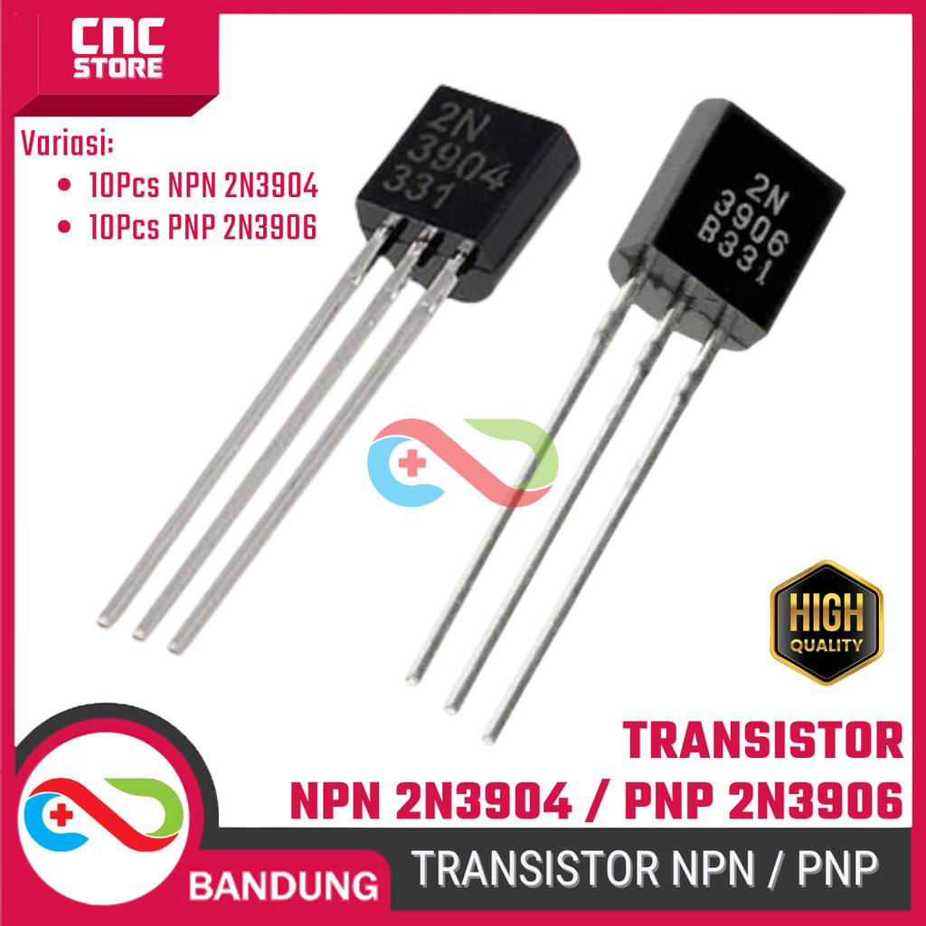 10PCS ทรานซิสเตอร์ NPN 2N3904 3904 / PNP 2N3906 3906 – ส่วนประกอบอิเล็กทรอนิกส์สําหรับเครือข่าย Ardu
