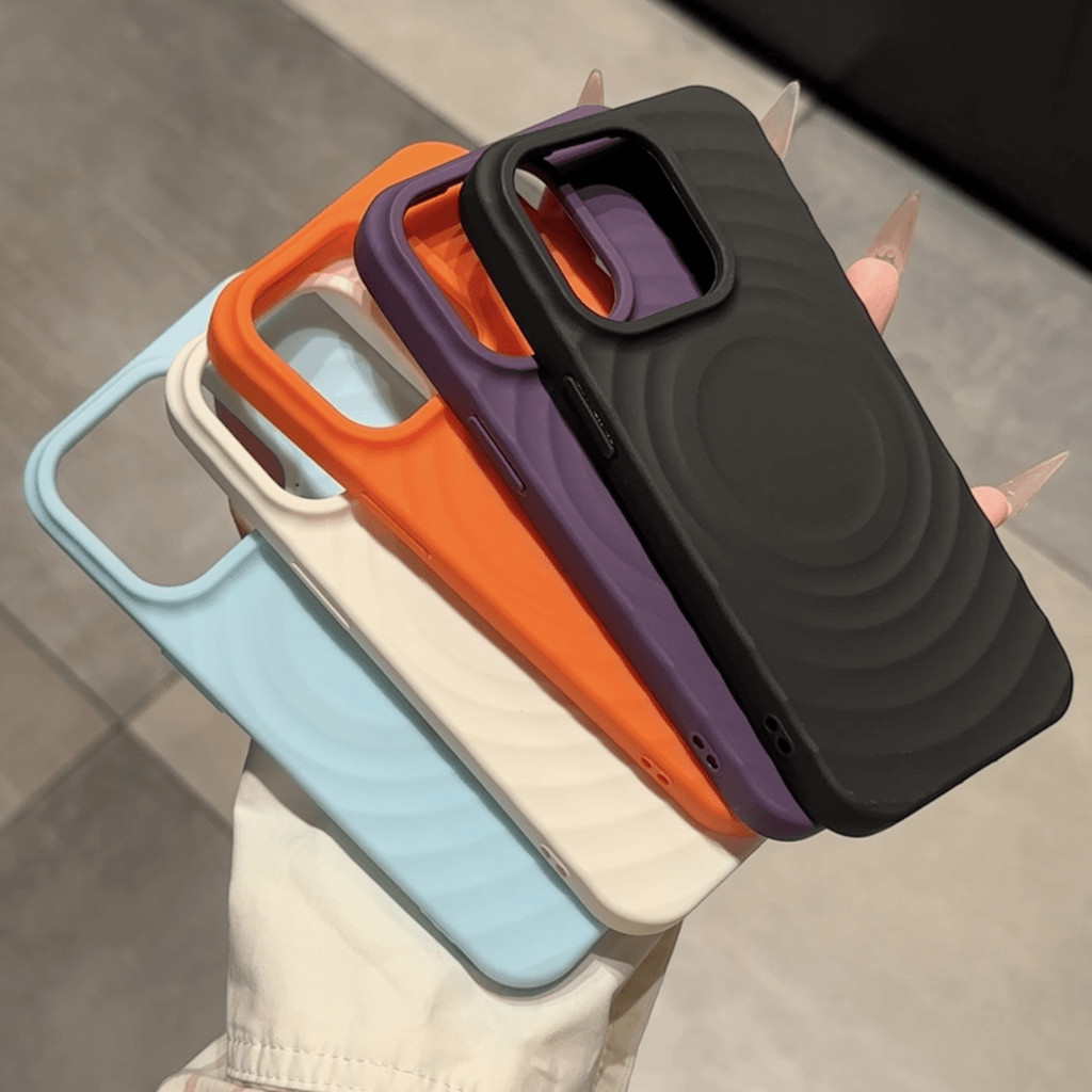 เคสไอโฟน13 ง่ายป้องกันคลื่นมันวาวป้องกันการตกอ่อน สำหรับ IPhone 13 14 16 11 15 12 Pro Max XR X XS Max SE 16 15 14 Plus