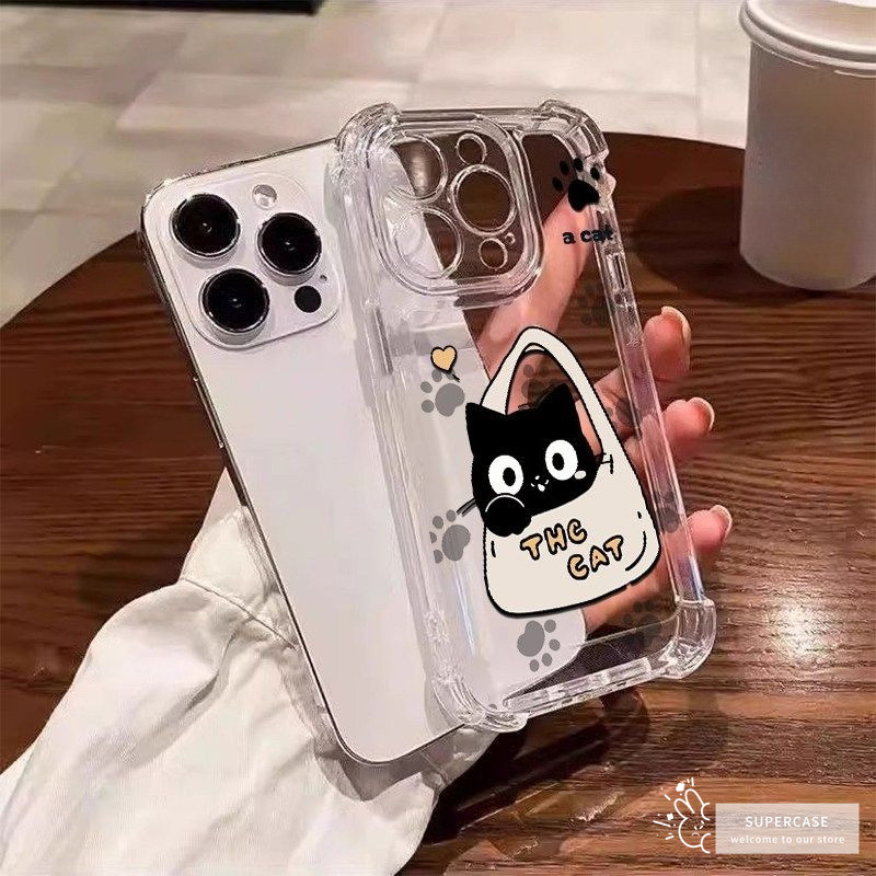 น่ารักGraffitiแมวเคสโทรศัพท์สําหรับXiaomi 17 15T Pro 15S 15 14 13 12 Lite Ultra 14T 13T 12T 11T Pro Mi 11 10 10T Pro Lite Ultra 10S 5G 4Gปลอกใสการ์ตูนสี่มุมปกอ่อน