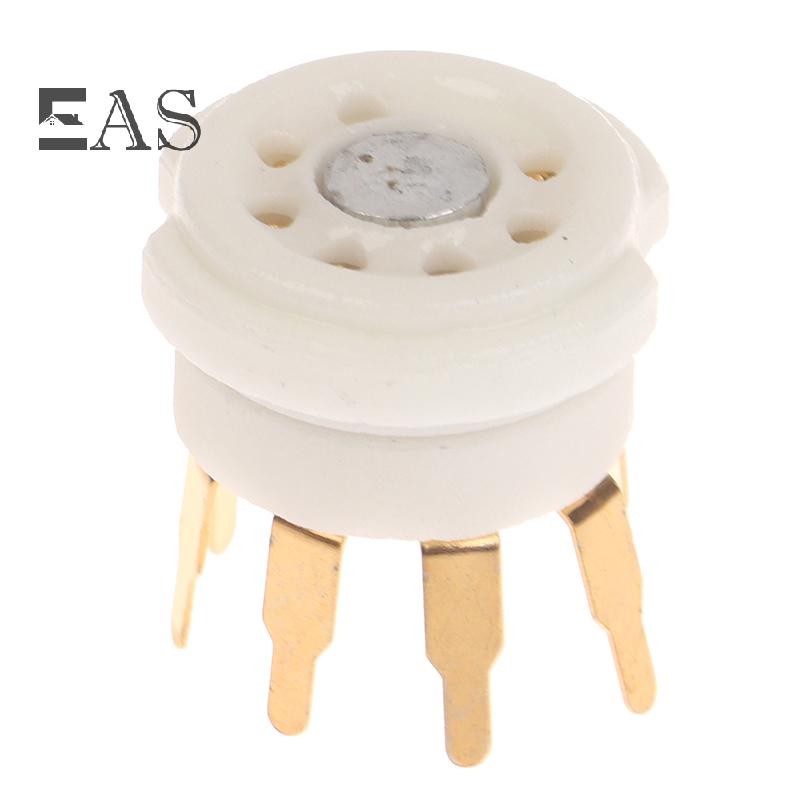 [EA] 1PCS 6AQ5 EAA91 6J1 6J2 6X4 6Z4 ซ็อกเก็ตหลอดGold-Platedซ็อกเก็ตสําหรับ 7Pin B7Gเครื่องขยายเสียง