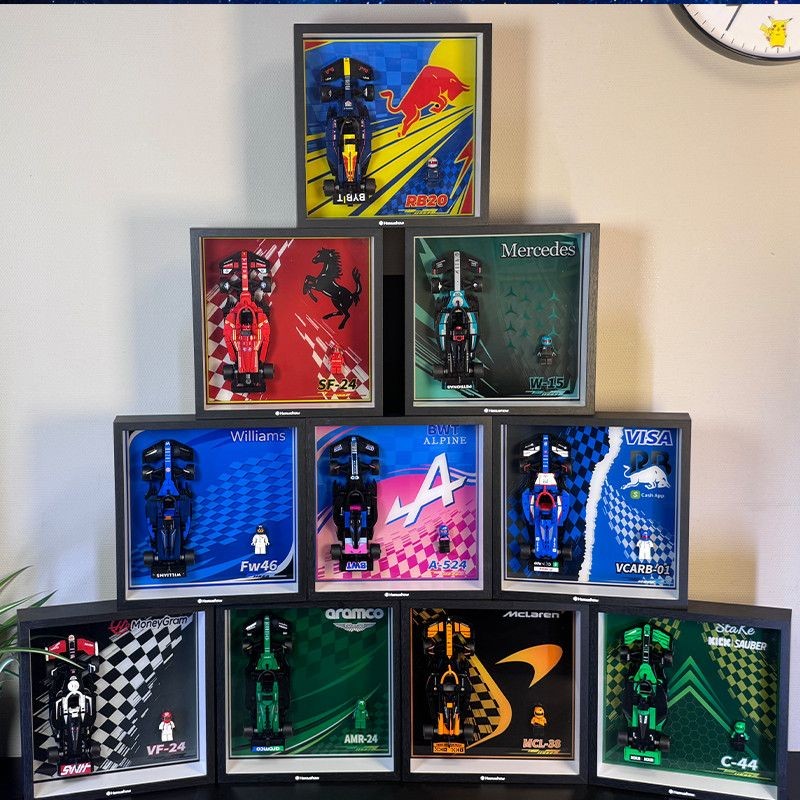 Spot Goods#Lego f1Competition speed77242 77243 77244Wall-mounted Photo Frame Dustproof Ornament Acry