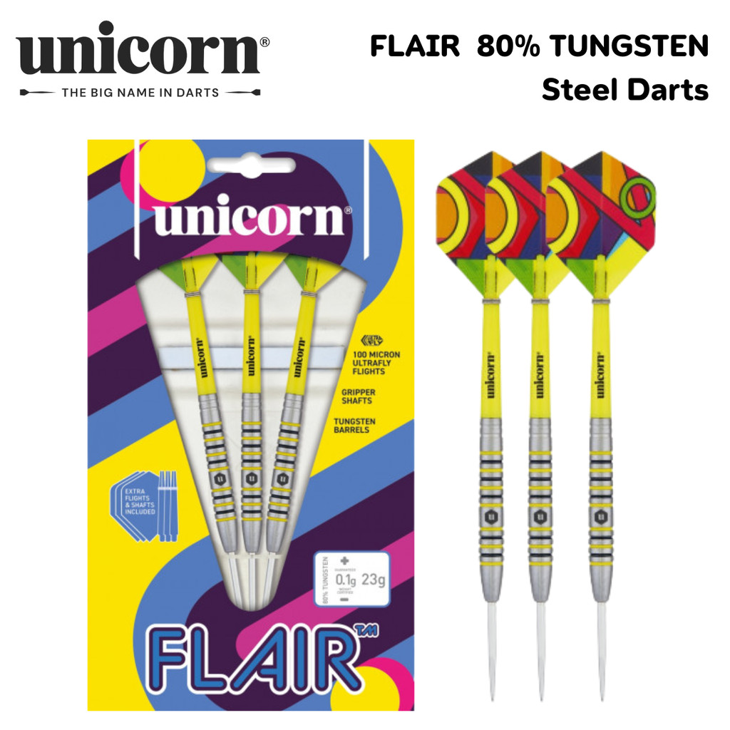 ลูกดอกปาเป้า Unicorn FLAIR4 80%Tungsten Steel Darts 23g
