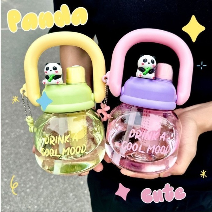 ขวดน้ำมีหูจับ ขวดน้ำเด็ก ขนาด 800 มล. ฝาเปิดปิดกันรั่ว น้ำหนักเบา พกพาสะดวก ลายการ์ตูน จัดส่งรวดเร็ว