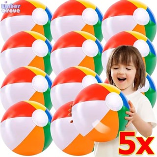 1/3/5 ชิ้น ลูกบอลชายหาดเป่าลมสำหรับเด็ก / ของเล่นลูกบอลสระว่…