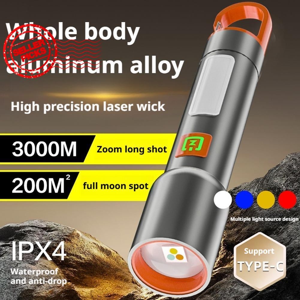 Led Strong Light ไฟฉายอลูมิเนียม Super Bright ชาร์จกลางแจ้ง H9z9