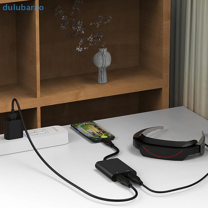 [DUL] สายเคเบิลข้อมูล Type C สําหรับแว่นตา Air Rokid 2 In 1 Docking Station AO